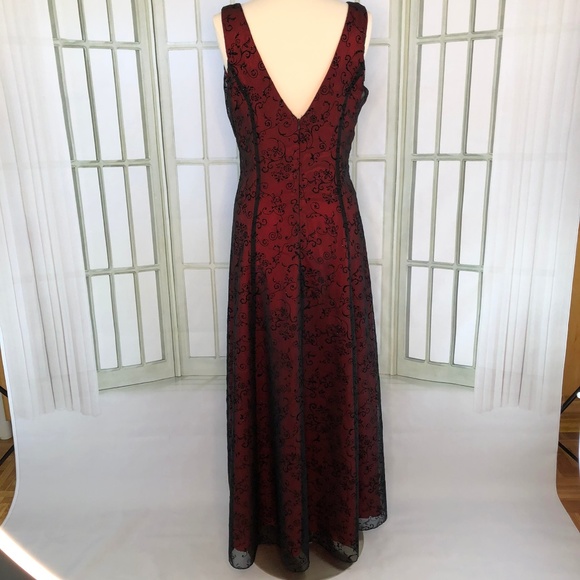 Dave & Johnny Glitter Evening Prom Dress Burnout - Picture 2 of 8